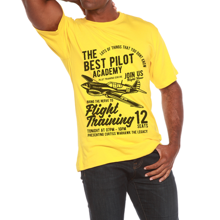 Flight Training Men's Bamboo Viscose/Organic Cotton Short Sleeve Graphic T-Shirt