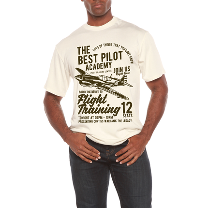 Flight Training Men's Bamboo Viscose/Organic Cotton Short Sleeve Graphic T-Shirt