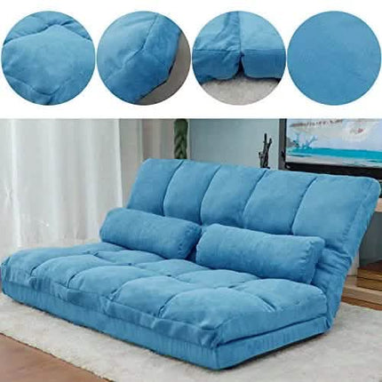 Floor Sofa Bed, Foldable Double Chaise Lounge Sofa Chair
