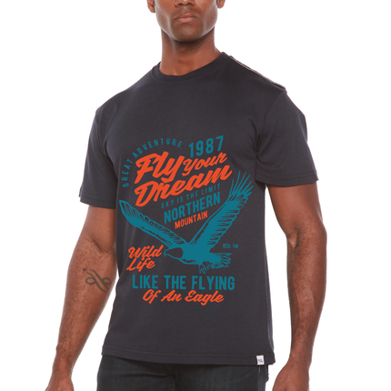 Fly Your Dream Men's Bamboo Viscose/Organic Cotton Short Sleeve Graphic T-Shirt