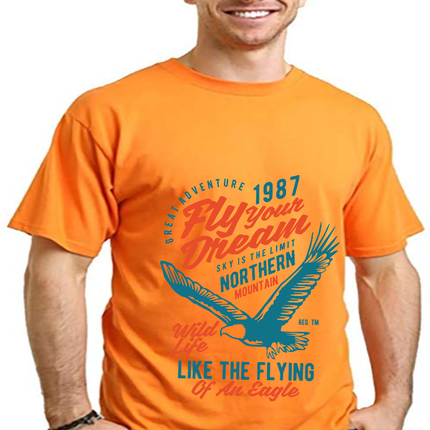 Fly Your Dream Men's Bamboo Viscose/Organic Cotton Short Sleeve Graphic T-Shirt