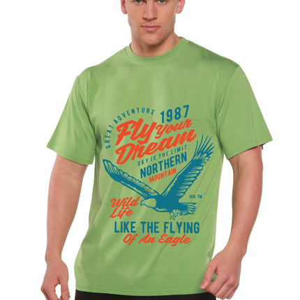 Fly Your Dream Men's Bamboo Viscose/Organic Cotton Short Sleeve Graphic T-Shirt