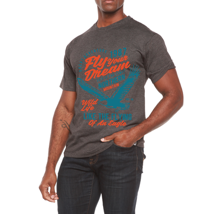 Fly Your Dream Men's Bamboo Viscose/Organic Cotton Short Sleeve Graphic T-Shirt