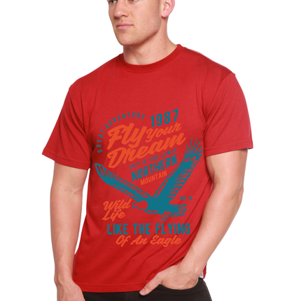 Fly Your Dream Men's Bamboo Viscose/Organic Cotton Short Sleeve Graphic T-Shirt