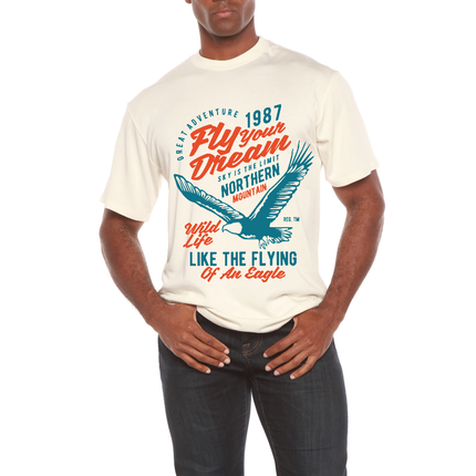 Fly Your Dream Men's Bamboo Viscose/Organic Cotton Short Sleeve Graphic T-Shirt