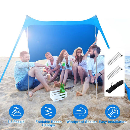 Foldable Beach Canopy Tent Collapsible Shade