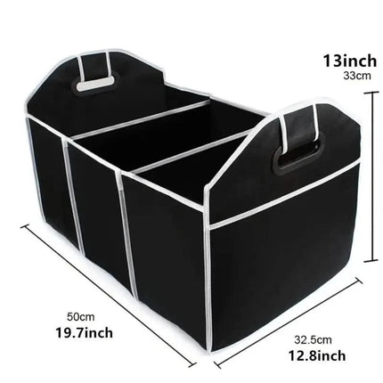 Foldable Black Car Trunk Cargo Storage Bag