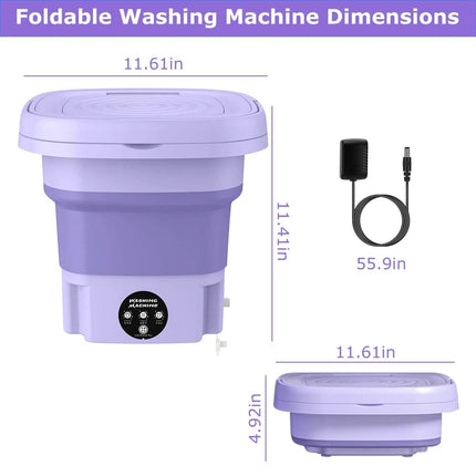 Foldable Laundry Machine with Detachable Drain Basket