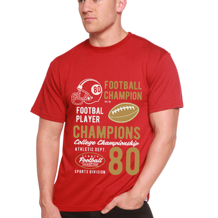Football Champions Men's Bamboo Viscose/Organic Cotton Short Sleeve Graphic T-Shirt