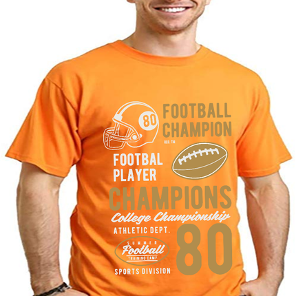 Football Champions Men's Bamboo Viscose/Organic Cotton Short Sleeve Graphic T-Shirt