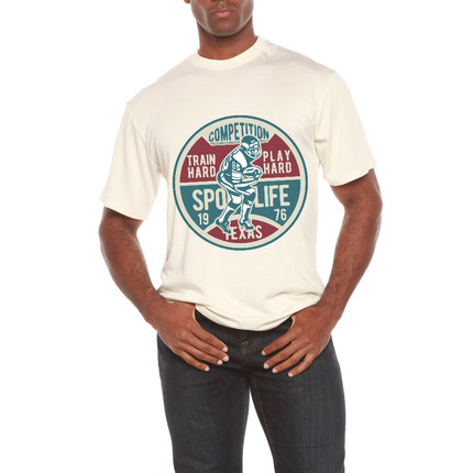 Football Competition Men's Bamboo Viscose/Organic Cotton Short Sleeve Graphic T-Shirt
