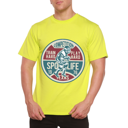 Football Competition Men's Bamboo Viscose/Organic Cotton Short Sleeve Graphic T-Shirt