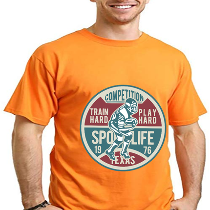 Football Competition Men's Bamboo Viscose/Organic Cotton Short Sleeve Graphic T-Shirt
