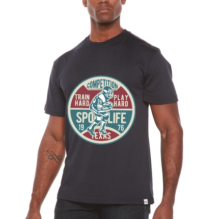 Football Competition Men's Bamboo Viscose/Organic Cotton Short Sleeve Graphic T-Shirt
