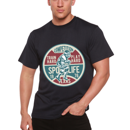 Football Competition Men's Bamboo Viscose/Organic Cotton Short Sleeve Graphic T-Shirt