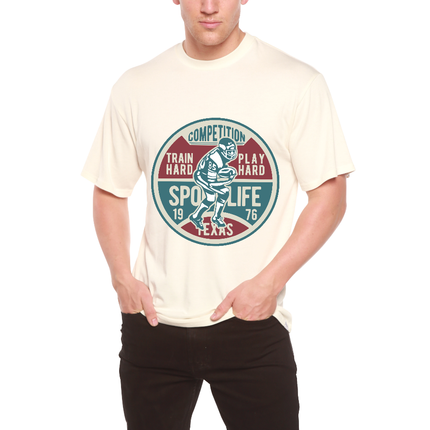 Football Competition Men's Bamboo Viscose/Organic Cotton Short Sleeve Graphic T-Shirt