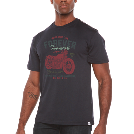 FOREVER TWO WHEEL Men's Bamboo Viscose/Organic Cotton Short Sleeve Graphic T-Shirt