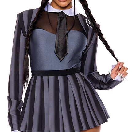 Class Wednesday Scary Women Costume by Forplay only at  TeeJayTraders.com - Image 2