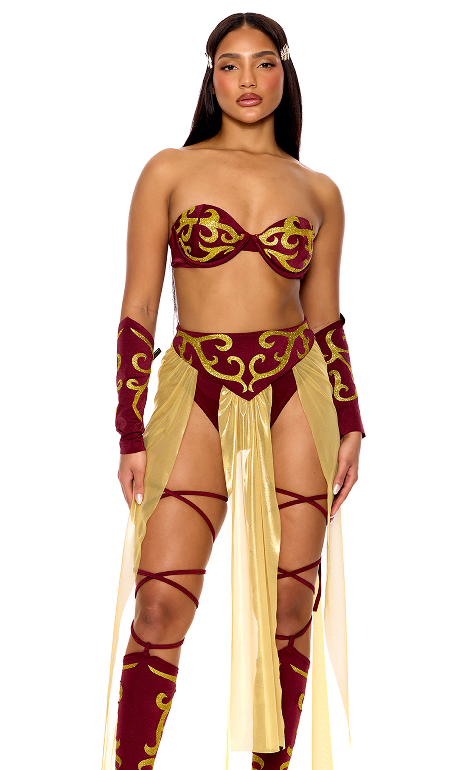 Roman Empire Gladiator Women Costume by Forplay only at  TeeJayTraders.com - Image 2