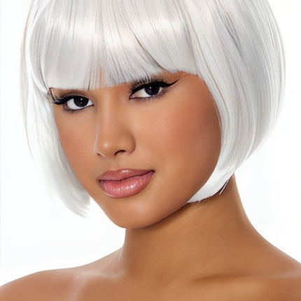 White Bob Women Wig With Bangs by Forplay Costumes only at  TeeJayTraders.com