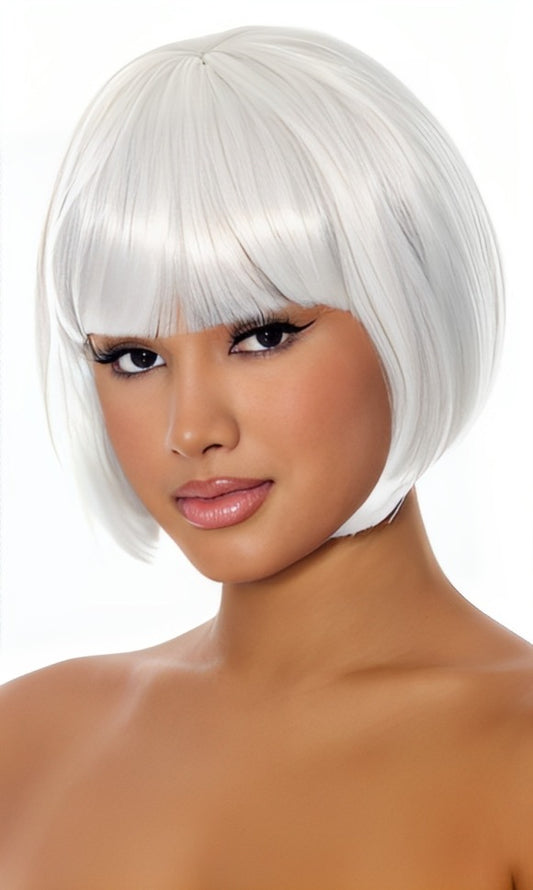 White Bob Women Wig With Bangs by Forplay Costumes only at  TeeJayTraders.com