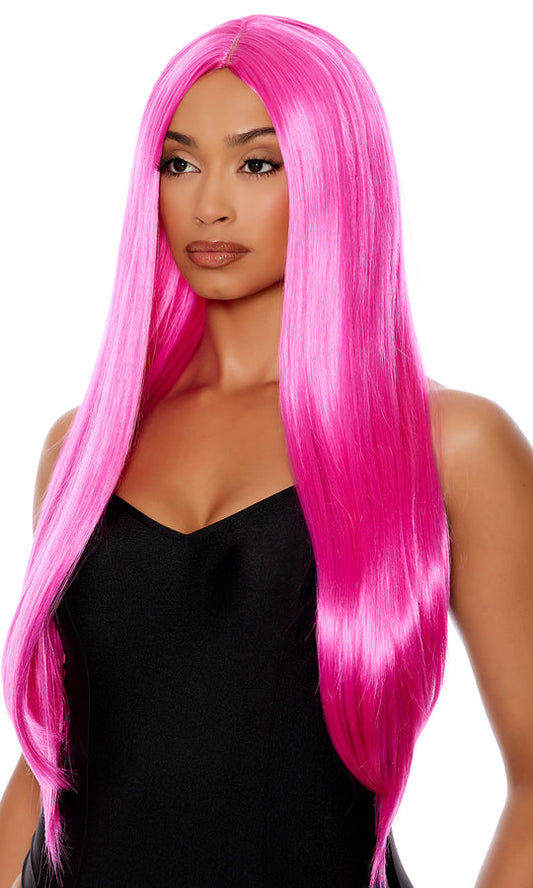 Hot Pink Straight Hair Women Wig by Forplay Costumes only at  TeeJayTraders.com