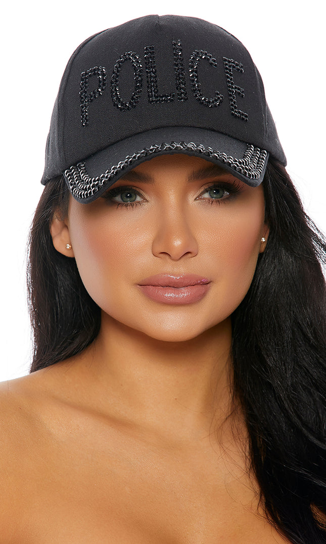 Police Hat Rhinestone by Forplay Costumes only at  TeeJayTraders.com