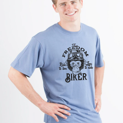Freedom Biker Men's Bamboo Viscose/Organic Cotton Short Sleeve Graphic T-Shirt