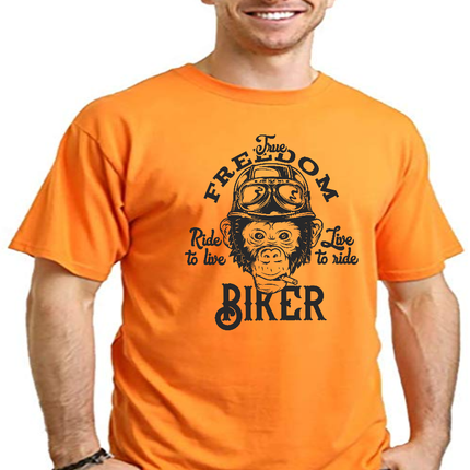 Freedom Biker Men's Bamboo Viscose/Organic Cotton Short Sleeve Graphic T-Shirt