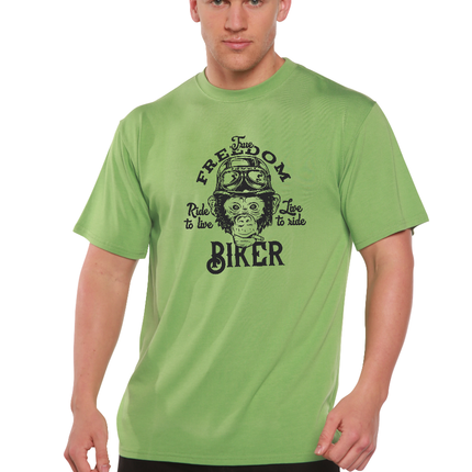 Freedom Biker Men's Bamboo Viscose/Organic Cotton Short Sleeve Graphic T-Shirt