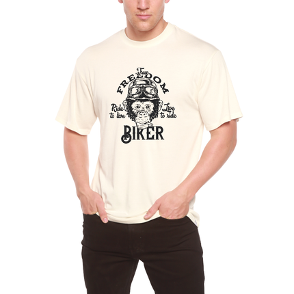 Freedom Biker Men's Bamboo Viscose/Organic Cotton Short Sleeve Graphic T-Shirt