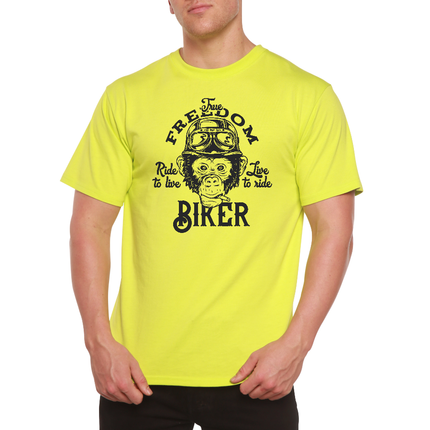 Freedom Biker Men's Bamboo Viscose/Organic Cotton Short Sleeve Graphic T-Shirt