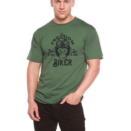 Freedom Biker Men's Bamboo Viscose/Organic Cotton Short Sleeve Graphic T-Shirt