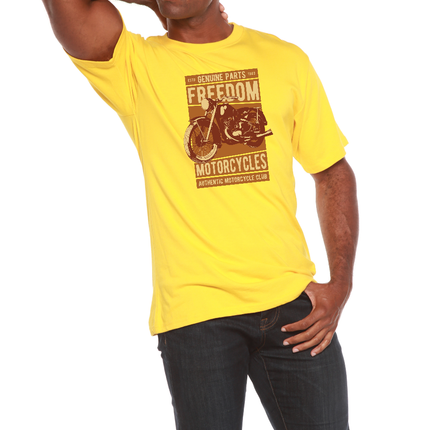 Freedom Motorcycles Men's Bamboo Viscose/Organic Cotton Short Sleeve Graphic T-Shirt
