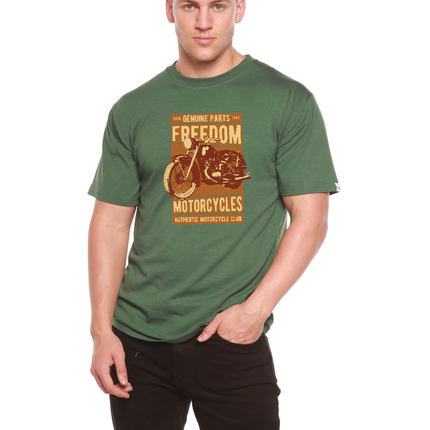 Freedom Motorcycles Men's Bamboo Viscose/Organic Cotton Short Sleeve Graphic T-Shirt