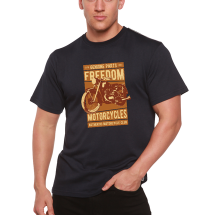 Freedom Motorcycles Men's Bamboo Viscose/Organic Cotton Short Sleeve Graphic T-Shirt