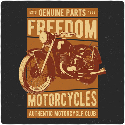 Freedom Motorcycles Men's Bamboo Viscose/Organic Cotton Short Sleeve Graphic T-Shirt
