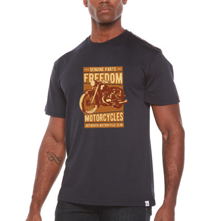 Freedom Motorcycles Men's Bamboo Viscose/Organic Cotton Short Sleeve Graphic T-Shirt