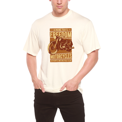 Freedom Motorcycles Men's Bamboo Viscose/Organic Cotton Short Sleeve Graphic T-Shirt