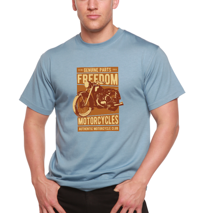 Freedom Motorcycles Men's Bamboo Viscose/Organic Cotton Short Sleeve Graphic T-Shirt
