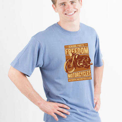 Freedom Motorcycles Men's Bamboo Viscose/Organic Cotton Short Sleeve Graphic T-Shirt