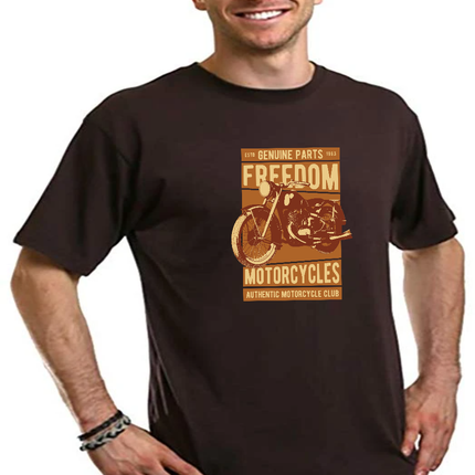 Freedom Motorcycles Men's Bamboo Viscose/Organic Cotton Short Sleeve Graphic T-Shirt