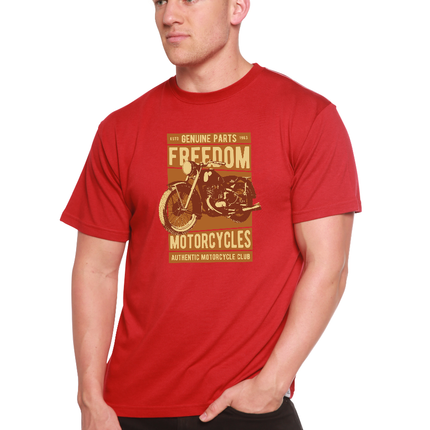 Freedom Motorcycles Men's Bamboo Viscose/Organic Cotton Short Sleeve Graphic T-Shirt