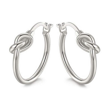 French Lock Knot Hoops in 18K Gold