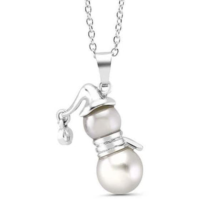 FreshWater Pearl Drop Snowman Necklace