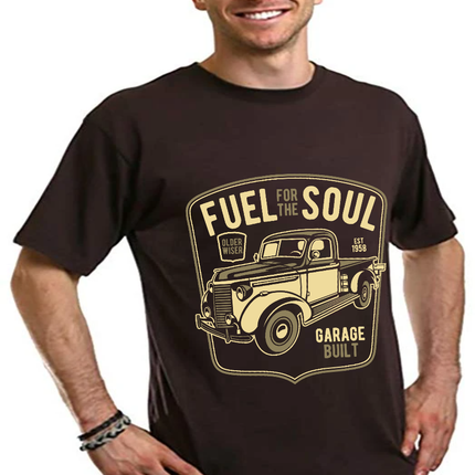 Fuel For The Soul Men's Bamboo Viscose/Organic Cotton Short Sleeve Graphic T-Shirt