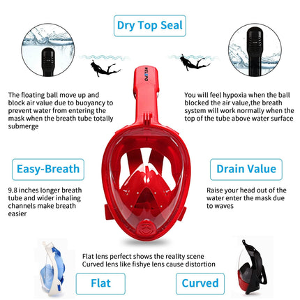Full Face Mask Swimming Underwater Diving Snorkel Scuba
