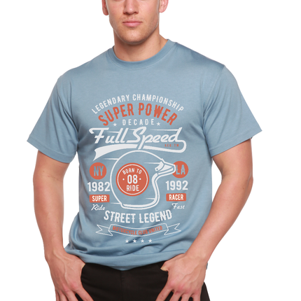 Full Speed Super Men's Bamboo Viscose/Organic Cotton Short Sleeve Graphic T-Shirt