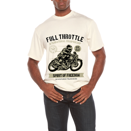 Fuul Throttle Men's Bamboo Viscose/Organic Cotton Short Sleeve Graphic T-Shirt