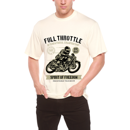 Fuul Throttle Men's Bamboo Viscose/Organic Cotton Short Sleeve Graphic T-Shirt